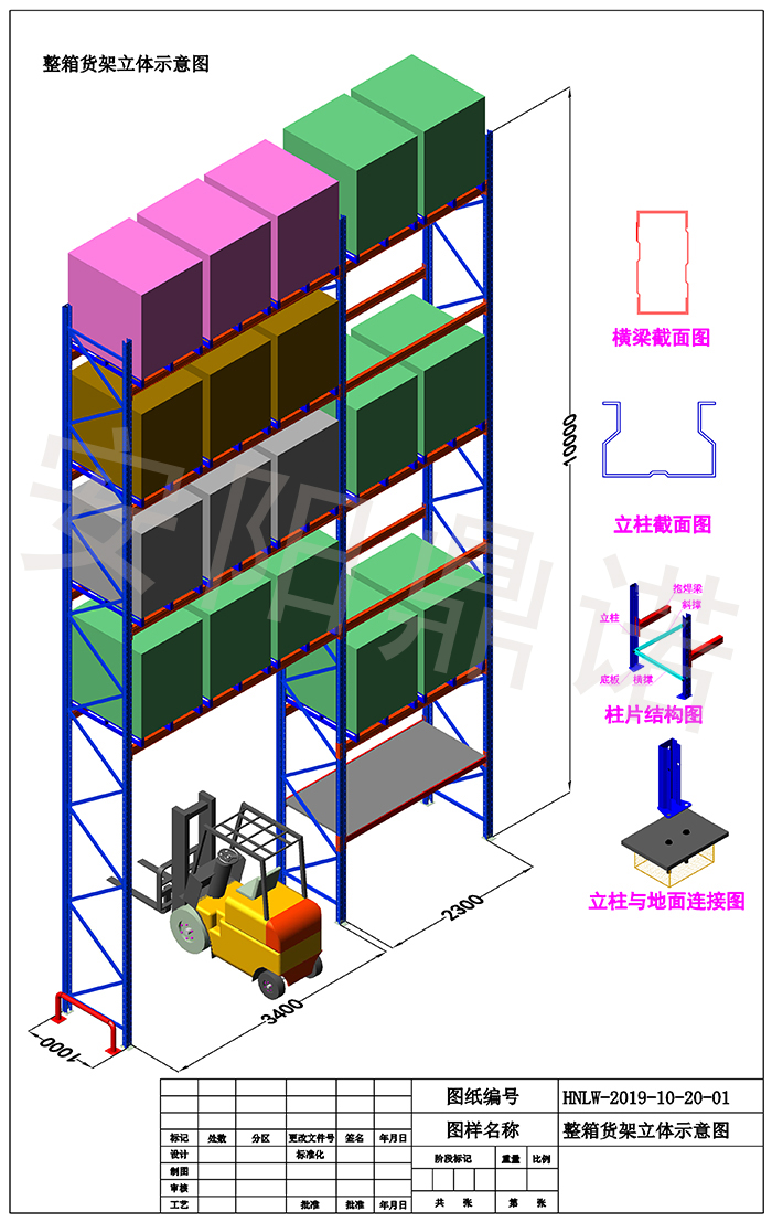 配送中心高位货架立体示意方案